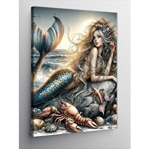 Kanvas Tablo Kumsaldaki Deniz Kızı 100x140 cm