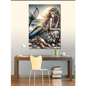 Kanvas Tablo Kumsaldaki Deniz Kızı 100x140 cm