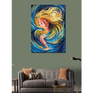 Kanvas Tablo Sarı Saçlı Kızın Rüyası 70x100 cm