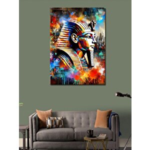 Kanvas Tablo Renkli Boyalar Ve Firavun 70x100 cm