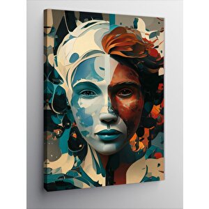 Kanvas Tablo Renkli Soyut Kadın 100x140 cm