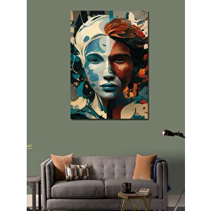 Kanvas Tablo Renkli Soyut Kadın 100x140 cm