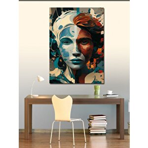 Kanvas Tablo Renkli Soyut Kadın 50x70 cm