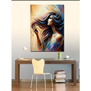 Kanvas Tablo Uzun Saçlı Kadın 70x100 cm