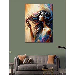 Kanvas Tablo Uzun Saçlı Kadın 70x100 cm