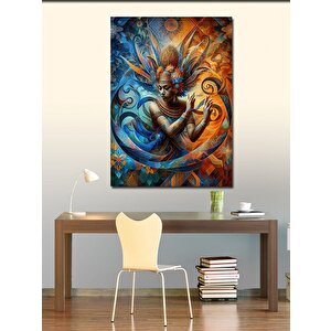 Kanvas Tablo Büyücü Kadın Ve Renkler 50x70 cm