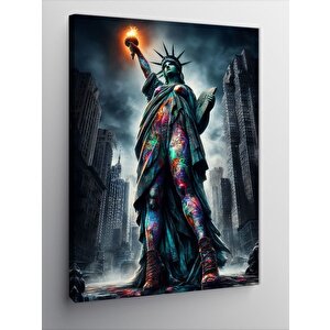 Kanvas Tablo Renkli Özgürlük Heykeli 70x100 cm