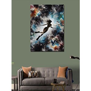 Kanvas Tablo Soyut Deniz Ve Yüzen Kadın 100x140 cm