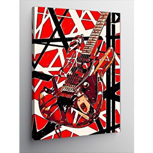Kanvas Tablo Eddie Van Halen Gitarı 100x140 cm