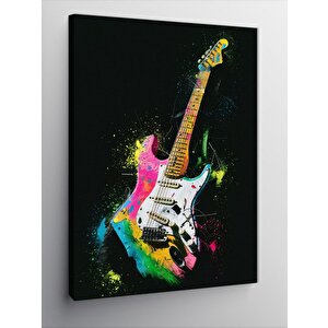 Kanvas Tablo Renkli Elektro Gitar 70x100 cm