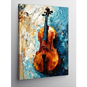 Kanvas Tablo Pastel Renkler Ve Keman 50x70 cm