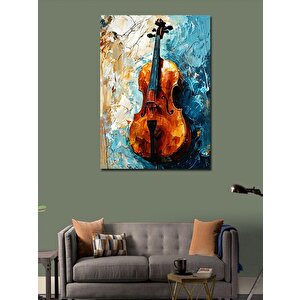 Kanvas Tablo Pastel Renkler Ve Keman 100x140 cm