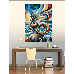 Kanvas Tablo Soyut Renkler Ve Kadın 70x100 cm