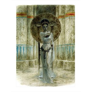 Mısır Kraliçesi Nefertiti Desenli Mdf Tablo 25cmx 35cm 25x35 cm