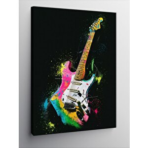 Kanvas Tablo Renkli Elektro Gitar 50x70 cm