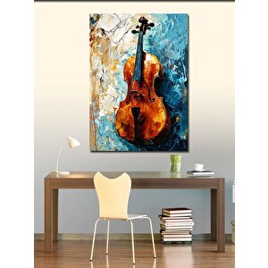 Kanvas Tablo Pastel Renkler Ve Keman 70x100 cm