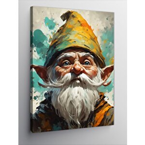 Kanvas Tablo Sarı Şapkalı Sevimli Cüce 70x100 cm