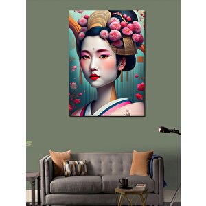 Kanvas Tablo Japon Kadın 70x100 cm