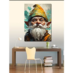 Kanvas Tablo Sarı Şapkalı Sevimli Cüce 50x70 cm