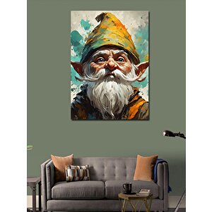 Kanvas Tablo Sarı Şapkalı Sevimli Cüce 50x70 cm