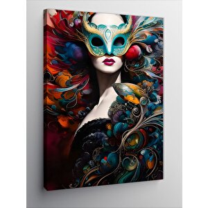 Kanvas Tablo Maskeli Kadın 70x100 cm
