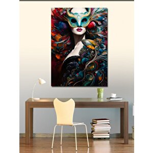 Kanvas Tablo Maskeli Kadın 70x100 cm