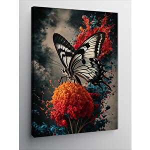 Kanvas Tablo Soyut Boyalı Kadın 50x70 cm