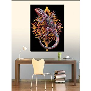 Kanvas Tablo Renkli Kertenkele 70x100 cm