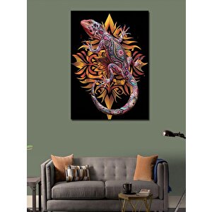 Kanvas Tablo Renkli Kertenkele 70x100 cm