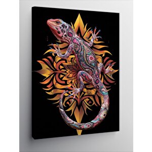 Kanvas Tablo Renkli Kertenkele 100x140 cm