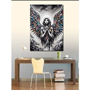 Kanvas Tablo Renkli Kanatlı Melek 100x140 cm