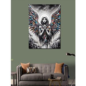 Kanvas Tablo Renkli Kanatlı Melek 100x140 cm