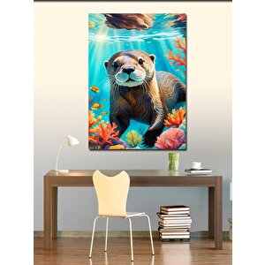 Kanvas Tablo Denizin Altındaki Fok Balığı 50x70 cm