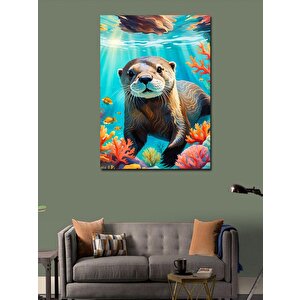 Kanvas Tablo Denizin Altındaki Fok Balığı 50x70 cm