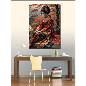 Kanvas Tablo Japon Kadın 100x140 cm