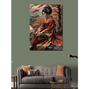 Kanvas Tablo Japon Kadın 100x140 cm