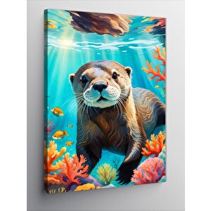 Kanvas Tablo Denizin Altındaki Fok Balığı 70x100 cm