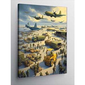 Kanvas Tablo Dünya Ve Barış Güvercini 50x70 cm