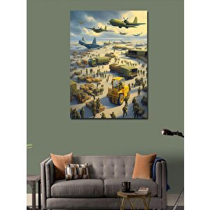 Kanvas Tablo Dünya Ve Barış Güvercini 50x70 cm