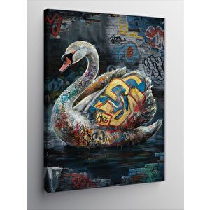 Kanvas Tablo Graffiti Kuğu 100x140 cm