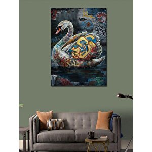 Kanvas Tablo Graffiti Kuğu 50x70 cm