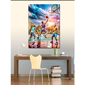 Kanvas Tablo Sokak Basketbolu 50x70 cm