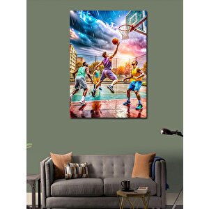 Kanvas Tablo Sokak Basketbolu 50x70 cm