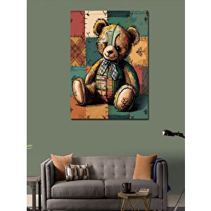 Kanvas Tablo Renkli Oyuncak Ayı 70x100 cm