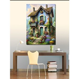 Kanvas Tablo Retro Bahçeli Ev 50x70 cm