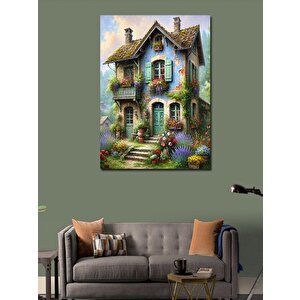 Kanvas Tablo Retro Bahçeli Ev 50x70 cm