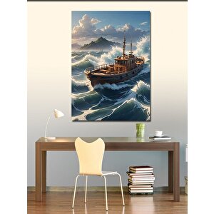 Kanvas Tablo Denizdeki Tekne 70x100 cm