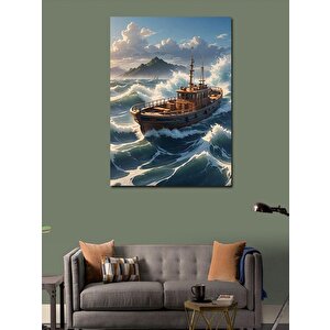 Kanvas Tablo Denizdeki Tekne 50x70 cm