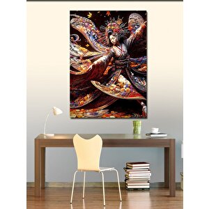 Kanvas Tablo Dans Eden Renkli Elbiseli Kadın 50x70 cm