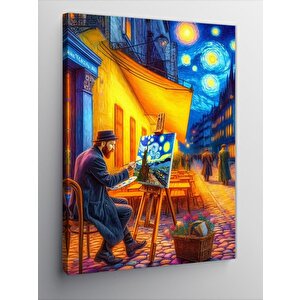 Kanvas Tablo Van Gogh Resim Çizerken 50x70 cm
